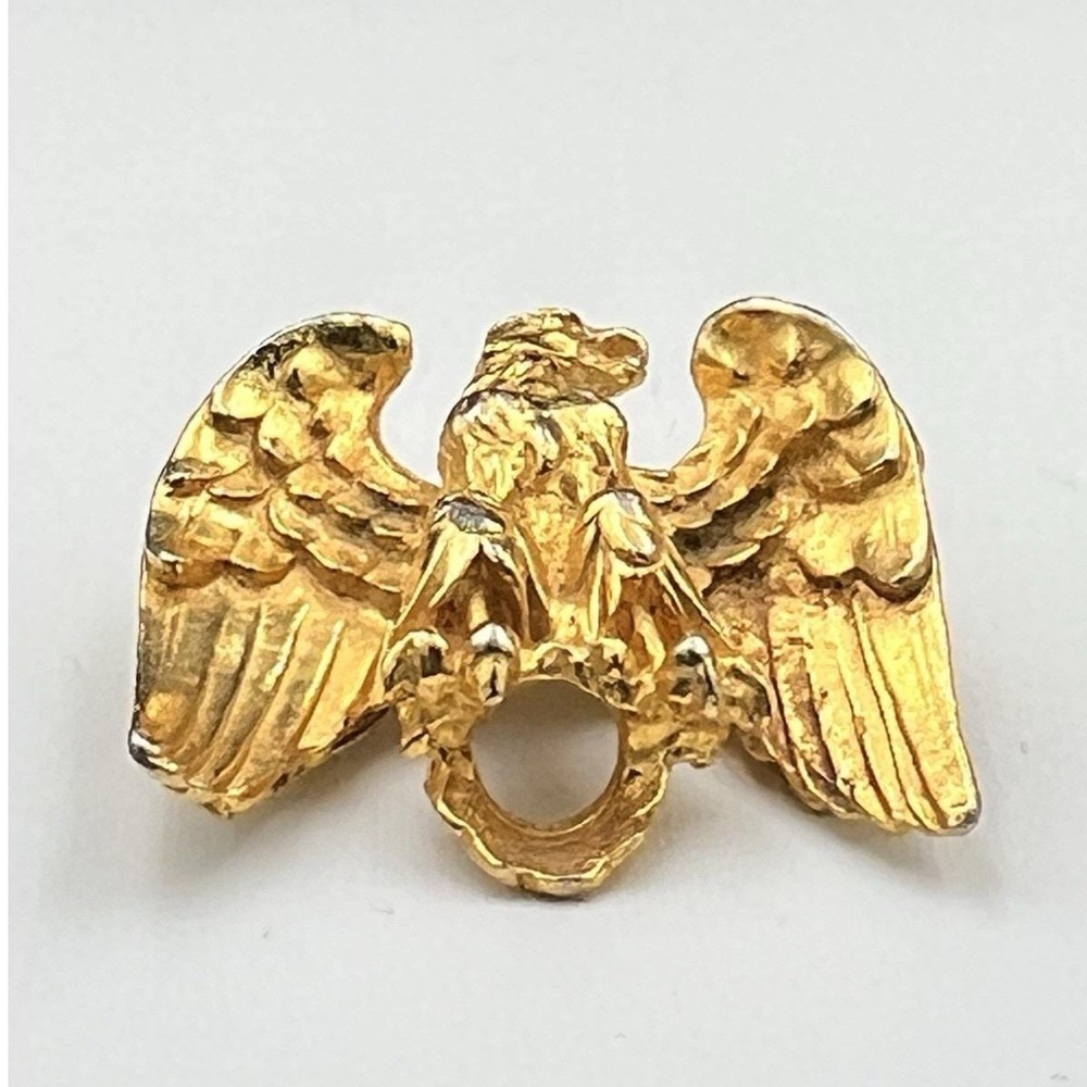 Vans‎ Authentic Eagle Vintage Signed Brooch Gold Tone Patriotic Figural